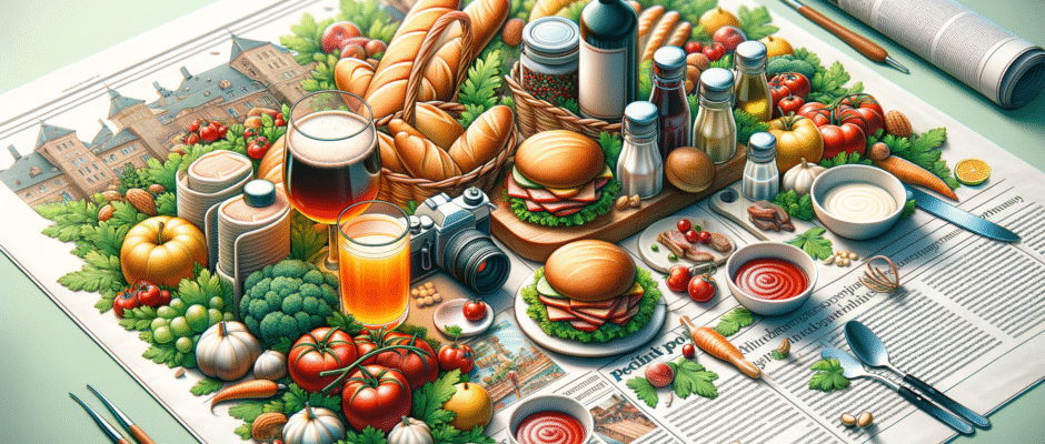 Smakowite potrawy regionalne z Pomorza, z widokiem na Gdańsk, przedstawiające kulinaria województwa pomorskiego i lokalne wydarzenia.